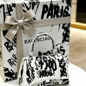 <AUTHENTIC>Balenciaga Hourglass Graffiti Top Handle Bag
